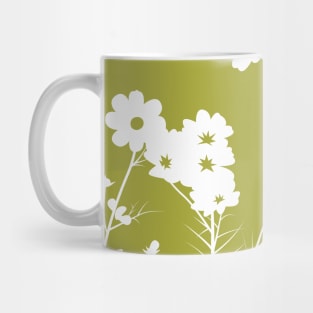 Olive and white daisy meadow Mug